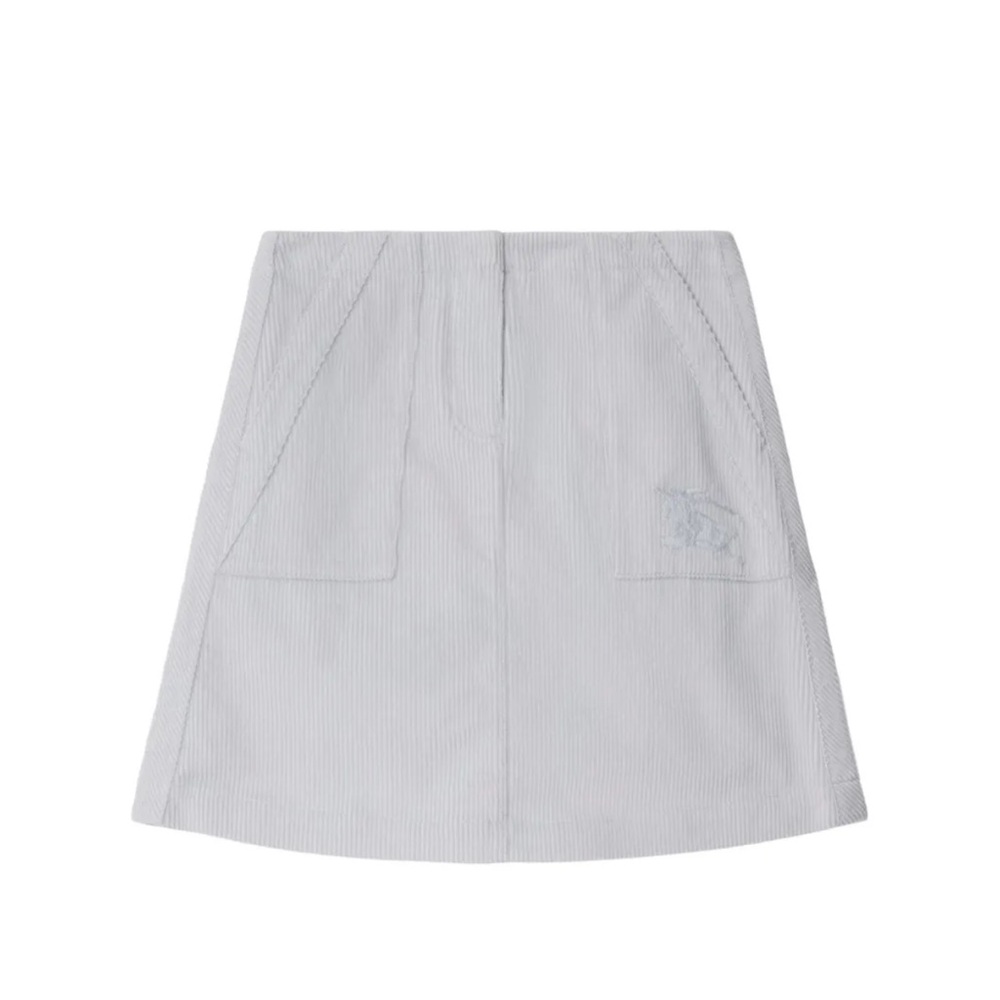 Burberry Kids corduroy mini Skirt Light Blue Size 8 100% Cotton